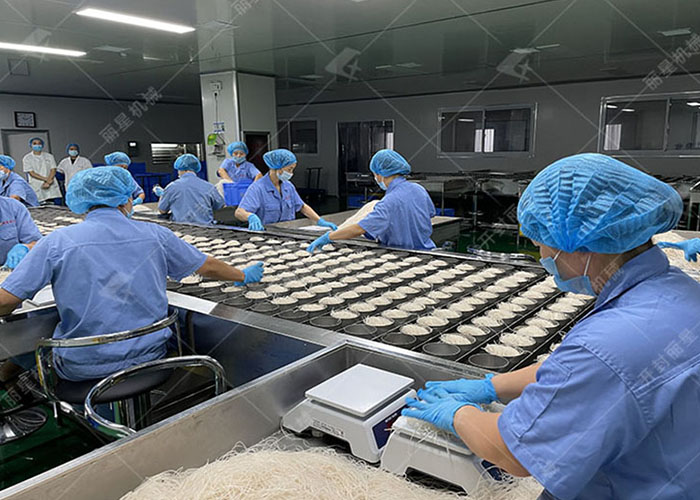 麗星帶烘干的速食粉絲生產(chǎn)線，一機多用轉(zhuǎn)換靈活